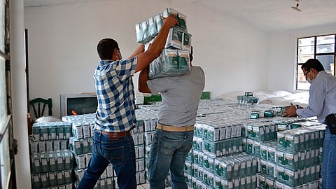 En el municipio de Nahuatzen, fueron entregadas 27 toneladas de ayuda alimentaria (Foto: Cortesía)