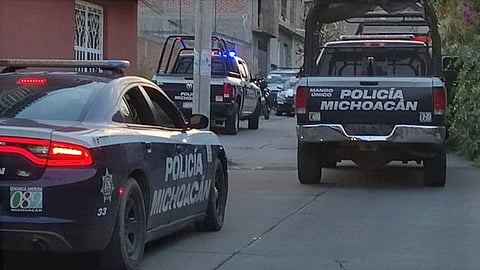 La Policía Michoacán revisó el área, pero no halló a los delincuentes (Foto: RED-113)
