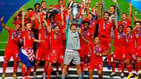 El polaco Robert Lewandowski, se coronó campeón de goleo del torneo con 17 anotaciones (Foto: TW/ @ChampionsLeague)