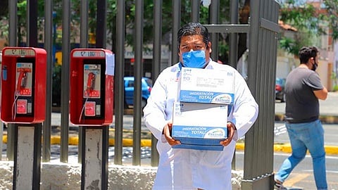 La distribución de materiales de protección a los sectores económicos permite conservar empleos (Foto Cortesía)
