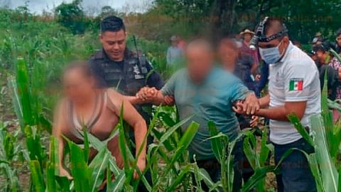 En el operativo de rescate participaron corporaciones de Protección Civil y Policía Michoacán (Foto: RED-113)