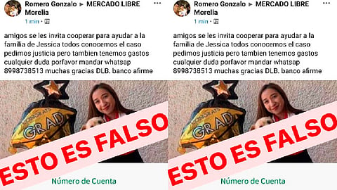 Falso, que familia de Jessica pida apoyo económico en redes sociales