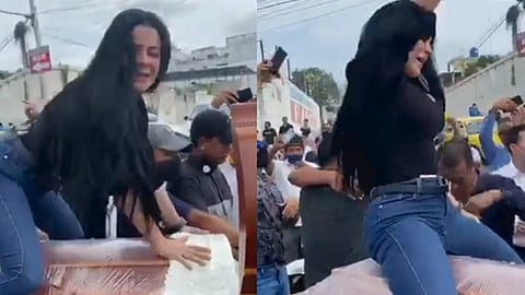 Según se informó, fue el propio difunto quien en vida pidió que se le hiciera esta peculiar despedida (Foto: captura TW/ @ordurebizarree)
