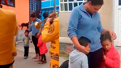 El video causó furor en las redes sociales por el gesto del menor (Foto: captura de video)