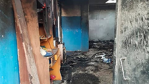 Sólo hubo daños materiales (Foto FB: Policía de Morelia)