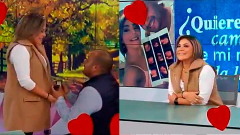 Su novio le pidió matrimonio a nivel nacional (Foto: captura/@trip_fountaine)