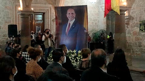 El presidente municipal de Morelia, agradeció los más de 20 años de amistad con Gabriel Prado (Foto: Marco Santoyo)