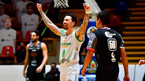 La quinteta de Aguacateros supo mantenerse arriba en el encuentro (Foto: cortesía)