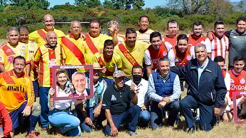 Al encuentro también asistieron los integrantes del club excanarios del Morelia, comandados por Antonio Villalón (Foto: cortesía)