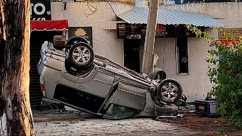 El accidente fue la madrugada de este sábado (Foto FB: Molinero Vial)