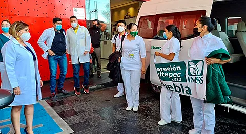 El personal de salud de Puebla participará en el apoyo a sus compañeros que atienden en los hospitales del IMSS de segundo y tercer nivel (Foto Cortesía)