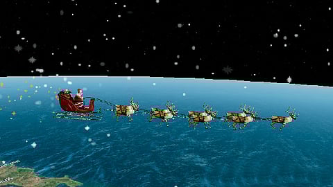 Hasta las 11:27 horas de este 24 de diciembre, Santa Claus había entregado más de dos mil millones de regalos (Foto: captura/ https://www.noradsanta.org/)