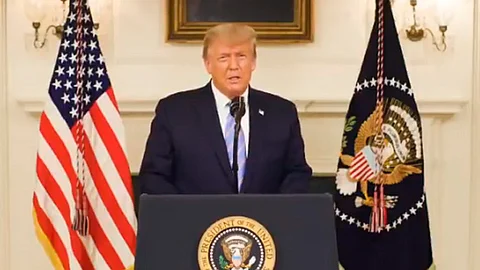 Trump asegura que las personas que crearon violencia no representan a Estados Unidos (Foto: captura/@realDonaldTrump)