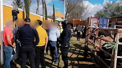 Los asistentes del jaripeo se retiraron voluntariamen (Foto Twitter; @MICHOACANSSP)
