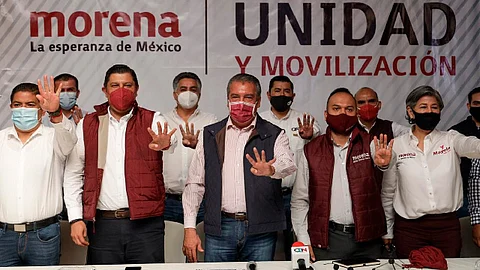 En su calidad de coordinador estatal en Defensa de la Cuarta Transformación, Morón Orozco visitó este domingo el municipio de Uruapan (Foto: cortesía)