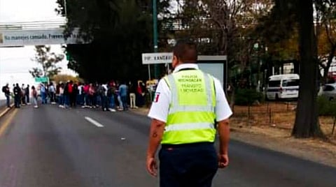 La manifestación empezó en La Huerta (Foto: Secretaría de Seguridad Pública de Michoacán)