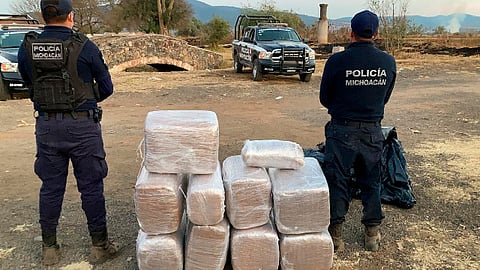 Detienen a hombre con 118 kilos de marihuana en Tiripetío