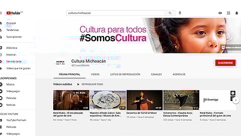 La finalidad es ofrecer las manifestaciones artísticas en este tiempo de permanecer en casa (Imagen Captura de pantalla)