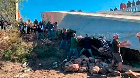 Se desconocen las causas de la volcadura (Foto: Especial)