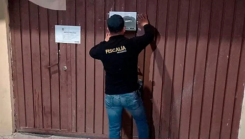 El inmueble fue asegurado al igual que la unidad y las placas, las cuales fueron presentadas ante el agente del Ministerio Público (Foto Cortesía)