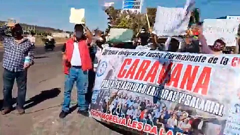 Exigen el cumplimiento de acuerdos pactados, así como la contratación de normalistas (Fotograma FB: CSII Michoacán)