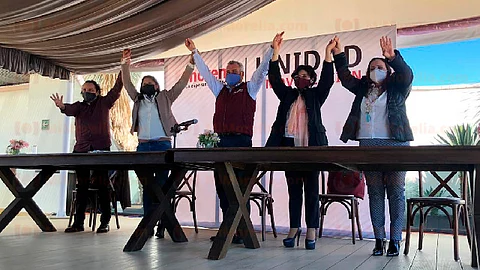 Hirepan Maya Martínez aseveró que la mayoría de los militantes y fundadores de Morena respaldan el proyecto de Alfredo Ramírez (Foto: Marco Santoyo)