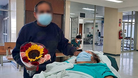 Su amado Jesús la recibió con un arreglo floral para expresarle su amor incondicional (Foto Cortesía)