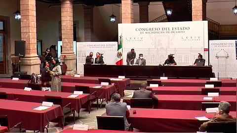 Los legisladores votarían varias reformas (Foto: captura de video/FB-Congreso del Estado de Michoacán)