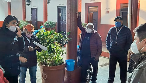 Eleusis de Jesús Vázquez, líder antorchista en la región manifestó que esta decisión surgió a raíz de la crisis económica por la que atraviesan los trabajadores del volante (Foto Cortesía)