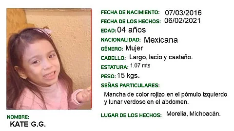 El sábado se emitió la Alerta Amber para dar con su paradero (Foto: Cortesía)