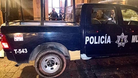 Una patrulla fue dañada (Foto: Cortesía)