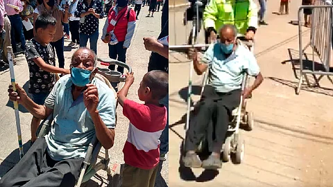 La difícil situación que viven los niños y el abuelito causó gran impresión en redes sociales por lo que buscan la manera de ayudarlos (Foto: @Pau_Rios_)