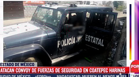 La agresión dejó como saldo 8 elementos de la Secretaría de Seguridad del Estado de México muertos y 5 de la Fiscalía General de Justicia del Estado de México (Fotograma: Foto TV)