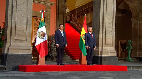 El presidente boliviano llegó la noche del martes a México (Fotograma)