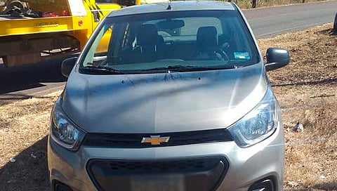 El vehículo fue puesto a disposición de la autoridad competente a efecto de llevar a cabo las actuaciones respectivas (Foto Cortesía)