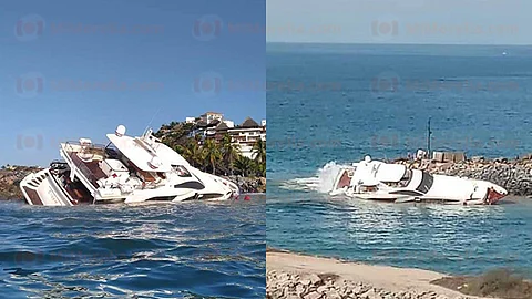 Yate choca contra las rocas y se hunde en la Marina de Ixtapa