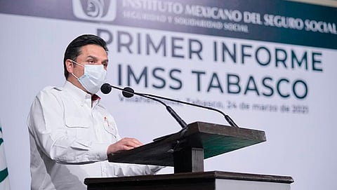 El director general del Seguro Social, Zoé Robledo, agradeció el respaldo brindado a la Institución por el gobierno de Tabasco (Foto Cortesía)