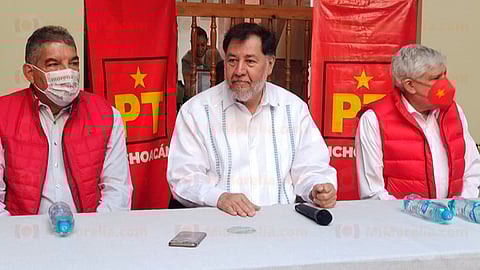 No hay plan B, C o D al interior de la coalición Morena-PT, que no sea con Morón Orozco como abanderado, destacó Fernández Noroña (Foto: Sayra Casillas)