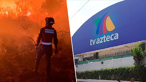 Incendio en reserva natural alcanza instalaciones de TV Azteca