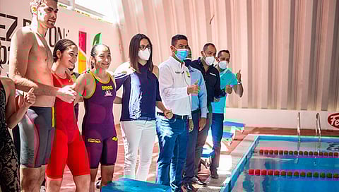Miguel Paredes también dio apertura a la Escuela Municipal de Natación, que cuenta con espacios dignos para el aprendizaje y desarrollo de atletas de alto rendimiento (Foto Cortesía)