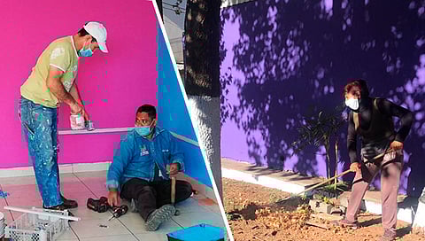 Las actividades de mantenimiento que se realizan son reparación de herrería, plomería, electricidad, pintado y balizado, rotulado y mantenimiento en jardines (Foto Cortesía)