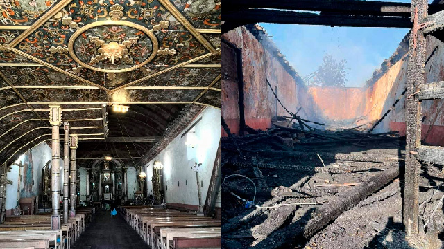 El incendio del edificio se originó por la explosión de cuetes, según informó el gobernador (Foto: Red 113)