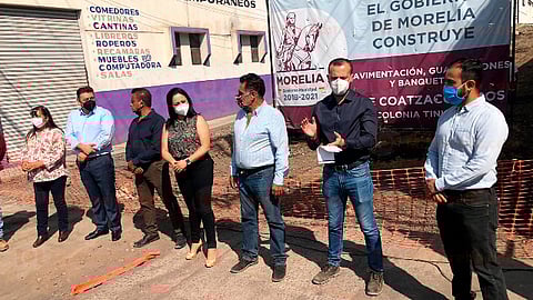 Son 400 metros lineales de concreto hidráulico lo que se colocará en dicha vialidad (Foto: Marco Santoyo)
