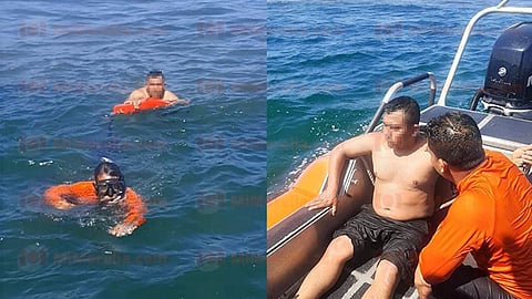 Los bañistas que estaban a aproximadamente a 200 metros mar adentro (Foto: RED 113)