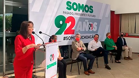 La exlegisladora local subrayó que no se debe tomar a la ligera la elección del próximo 6 de junio (Fotograma: PRI Michoacán)