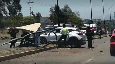 El incidente sucedió en la avenida Madero, en la  salida a Quiroga (Foto: RED 113)
