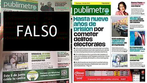 Publimetro falso se repartió hoy