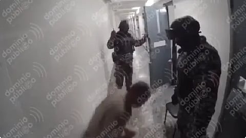 El video muestra una revisión de rutina (Fotograma. Twitter/k911noticias)