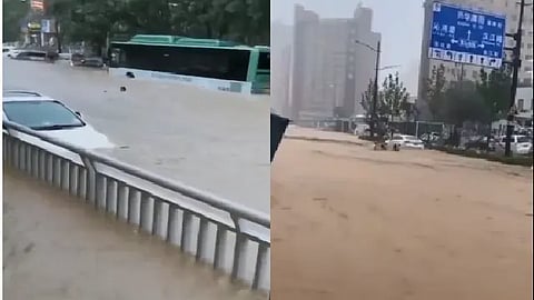 Al menos 12 muertes ocurrieron en la inundación del metro de Zhengzhou, que tuvo varias estaciones casi completamente inundadas (Fotogramas Twitter: @jenniferatntd)