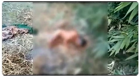 A Dalit was brutally thrashed after taking off his clothes / Photo: Twitter